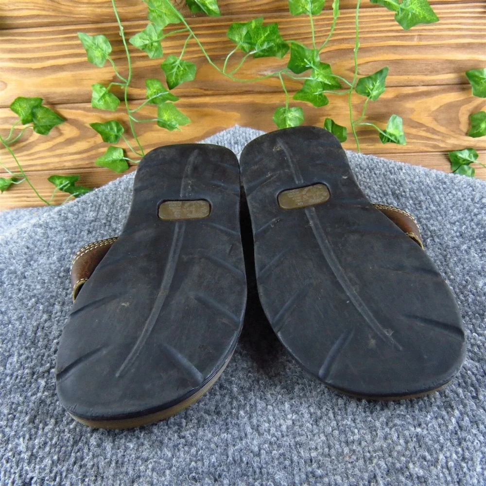 Dr. Martens Women's  Flip Flop Brown Leather‎ Sz 4 Medium  Used 2025_6